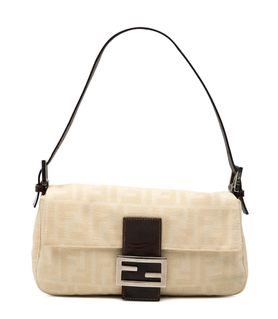 Fendi 2000-2010 Zucca Canvas Baguette Shoulder Bag