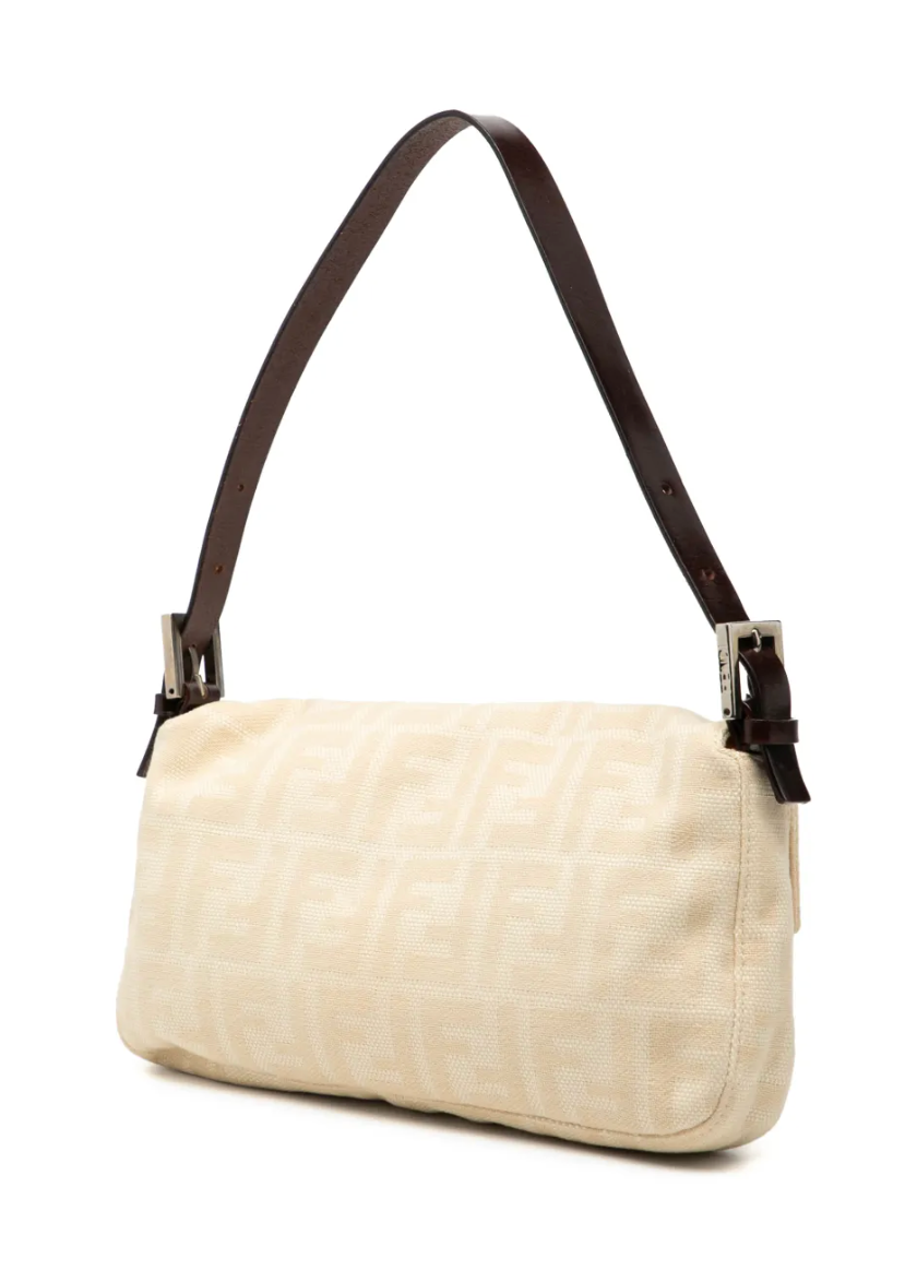 Fendi 2000-2010 Zucca Canvas Baguette Shoulder Bag