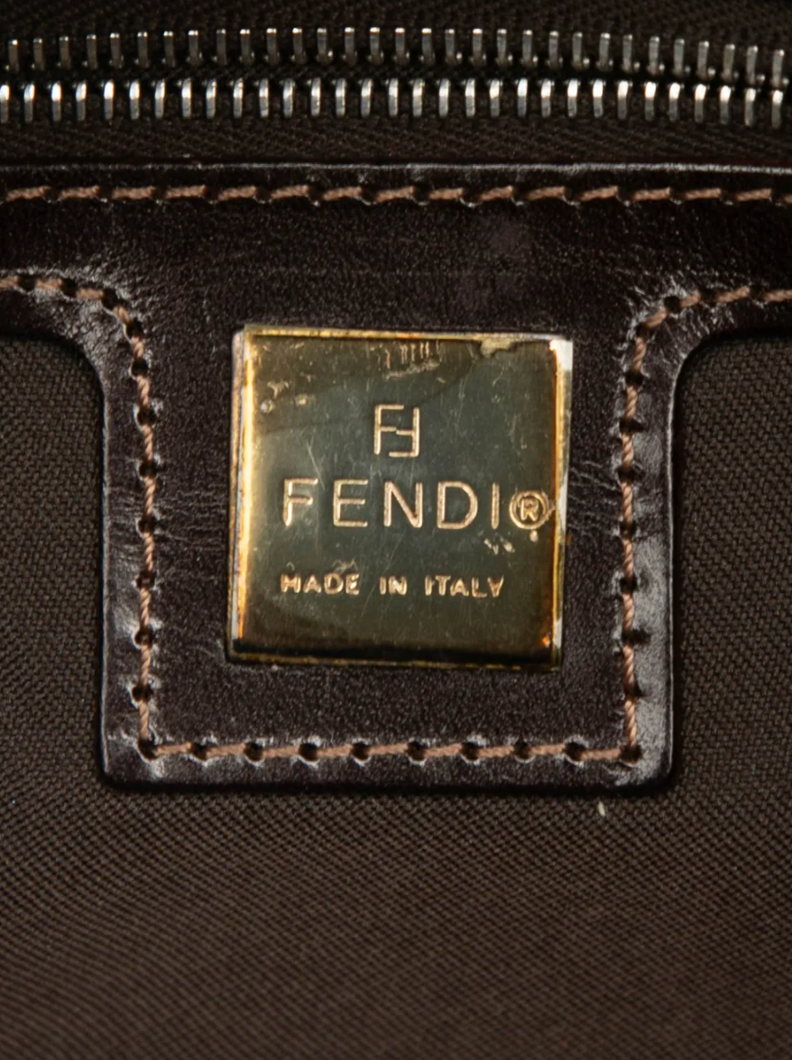 Fendi 2000-2010 Zucca Canvas Baguette Shoulder Bag