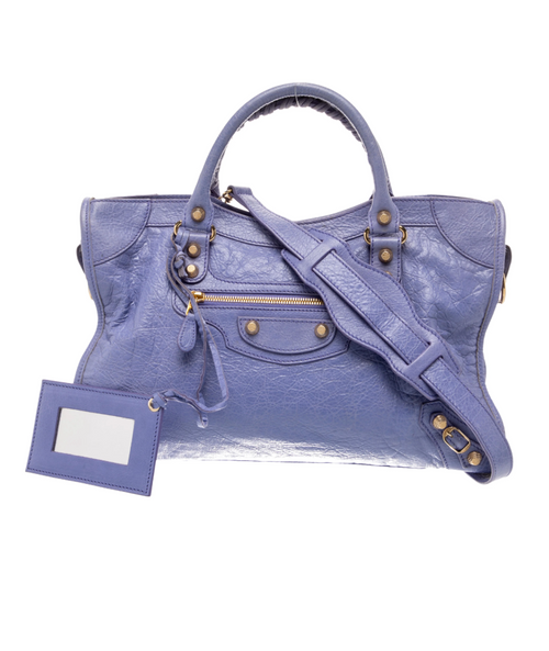 Balenciaga Motorcross City Bag - Lilac